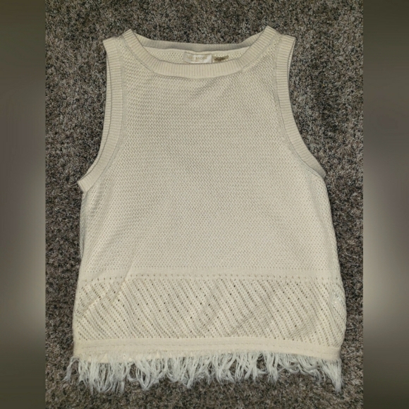 RAMY BROOK | Raven Fringe 100% Cotton Knit Sleeveless Tank Top - Picture 2 of 7